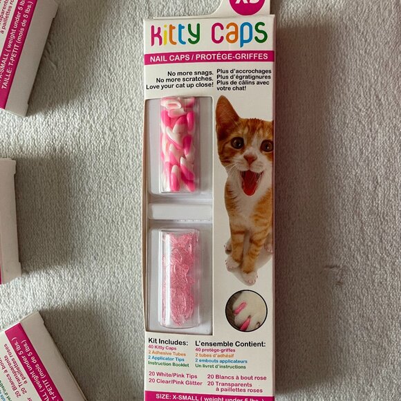 Kitty Caps, Nail Covers, XS size, 6 Packs - Picture 2 of 9